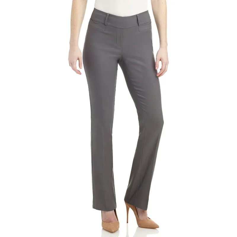 Women's Solid Ease In To Comfort Fit Barely Bootcut Stretch Pants