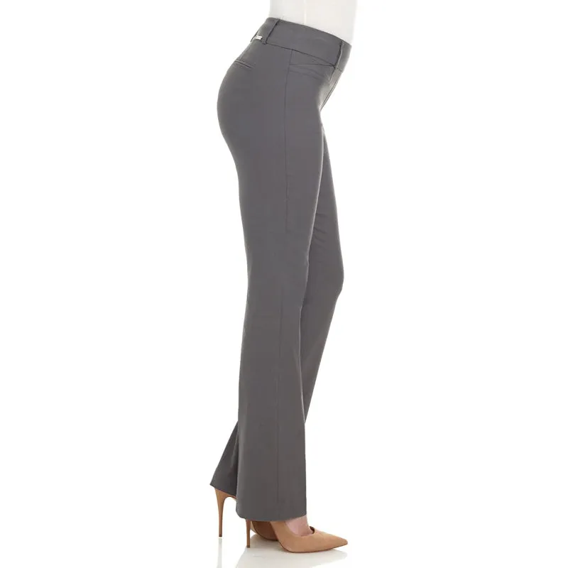 Women's Solid Ease In To Comfort Fit Barely Bootcut Stretch Pants