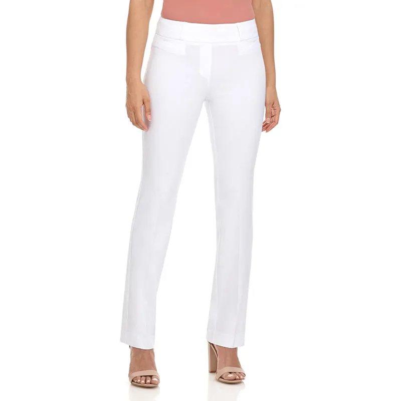 Women's Solid Ease In To Comfort Fit Barely Bootcut Stretch Pants