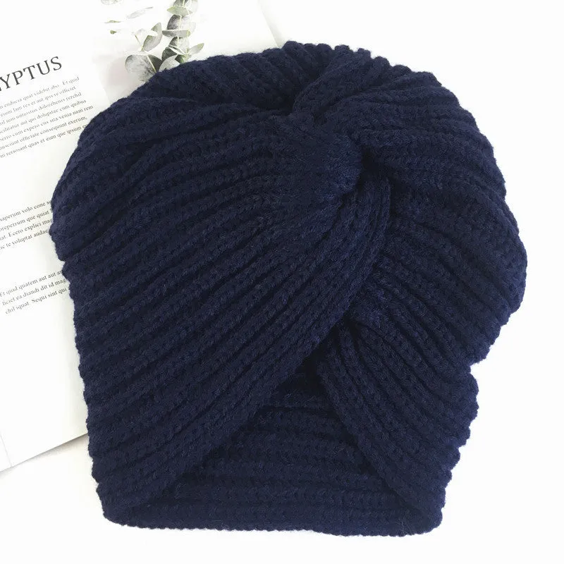 Women's wool knitting Indian hat Autumn and winter warm hat Winter hat
