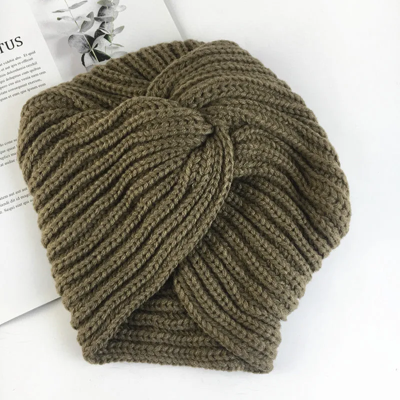 Women's wool knitting Indian hat Autumn and winter warm hat Winter hat