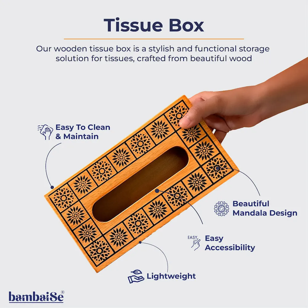 Wood Light Tissue Box