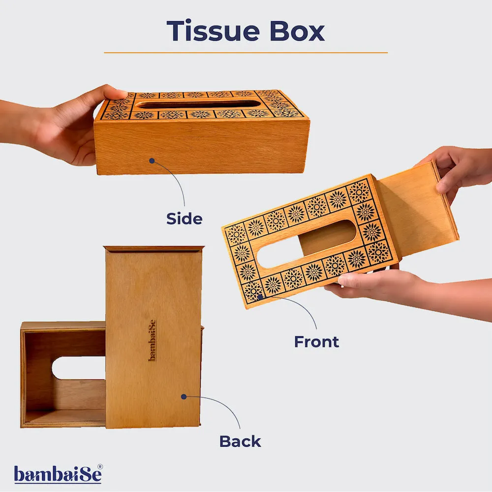 Wood Light Tissue Box
