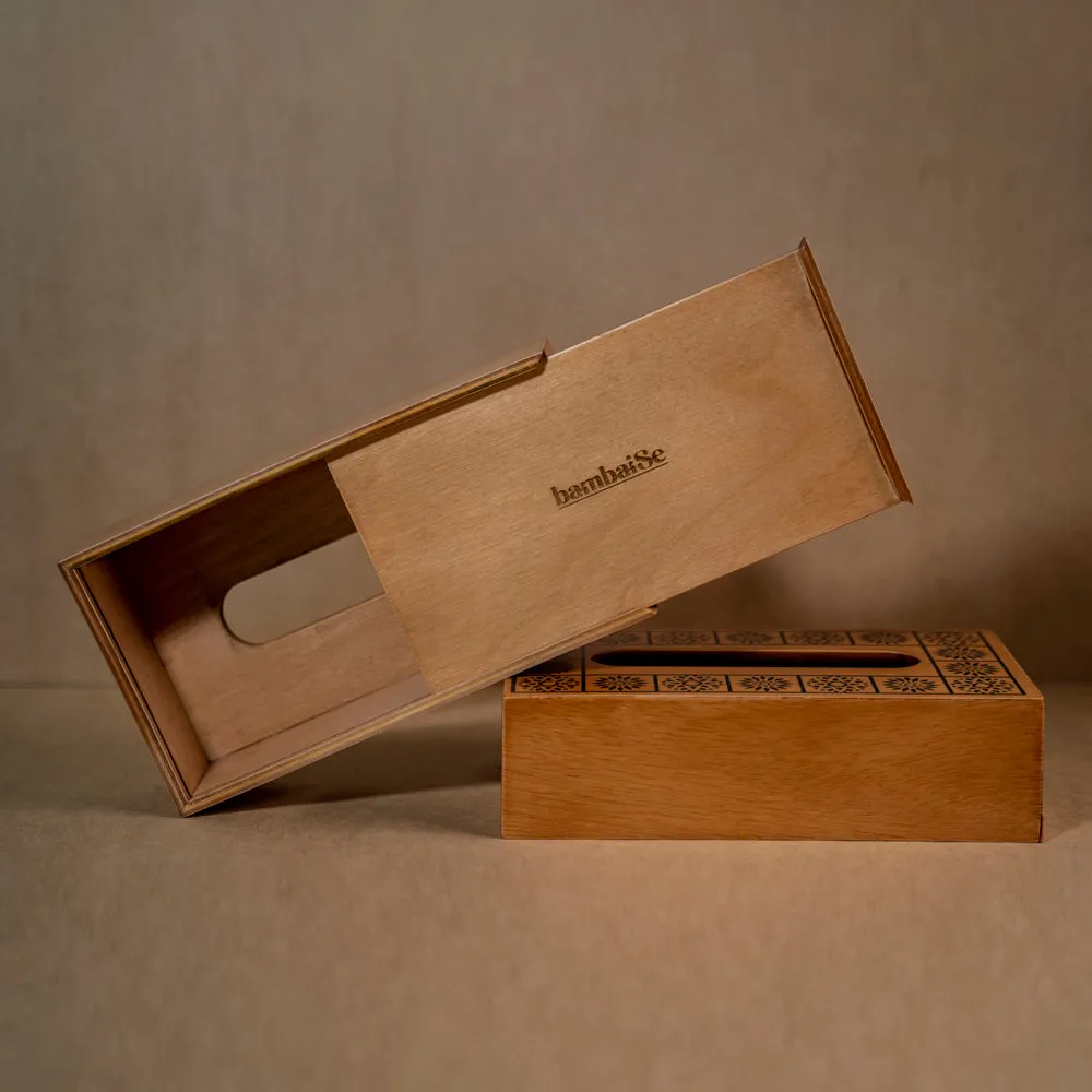 Wood Light Tissue Box