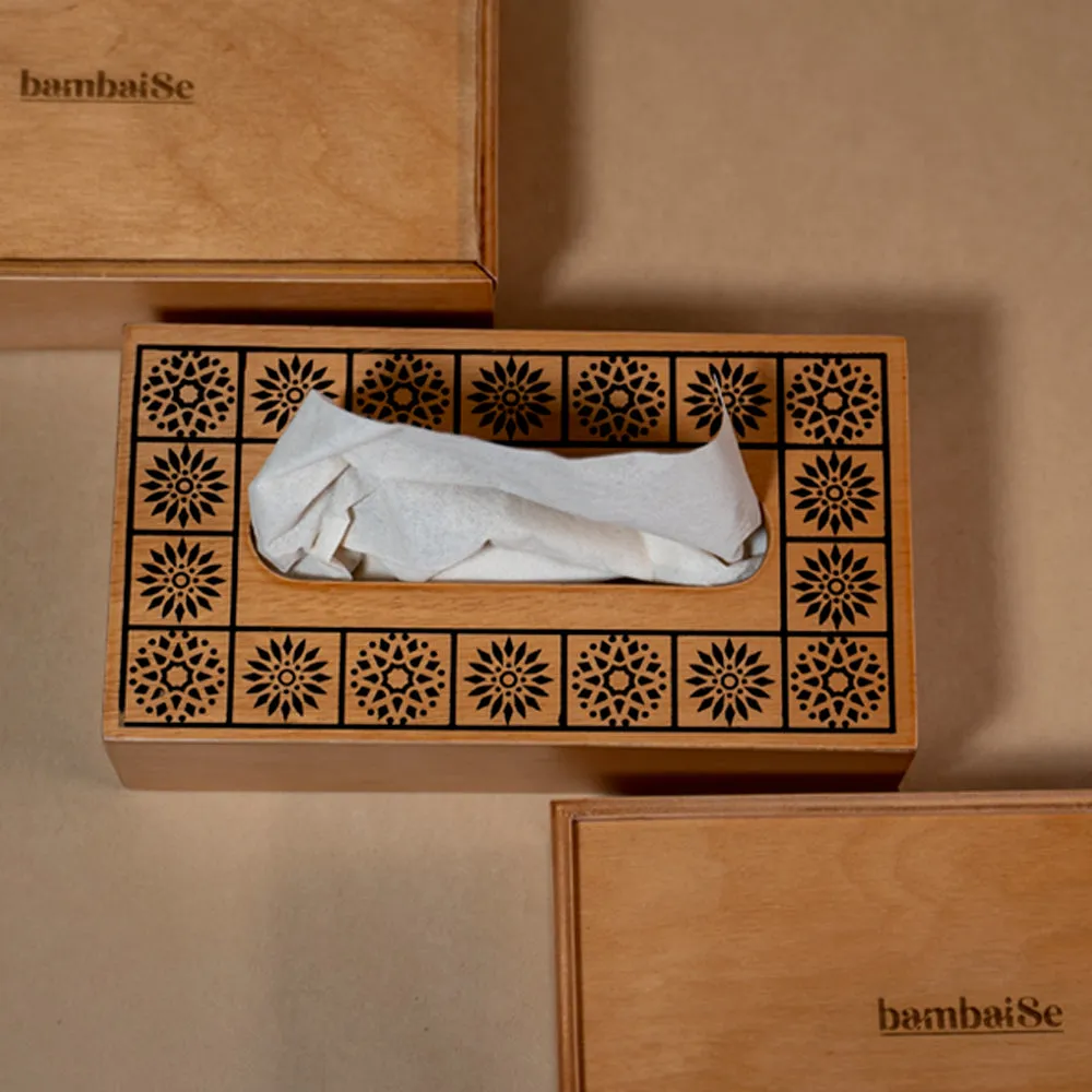 Wood Light Tissue Box