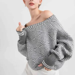 Wool-Blend Off Shoulder Sweater