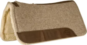 Wool Contoured Saddle Pad with Fleece Bottom, 32" x 31"