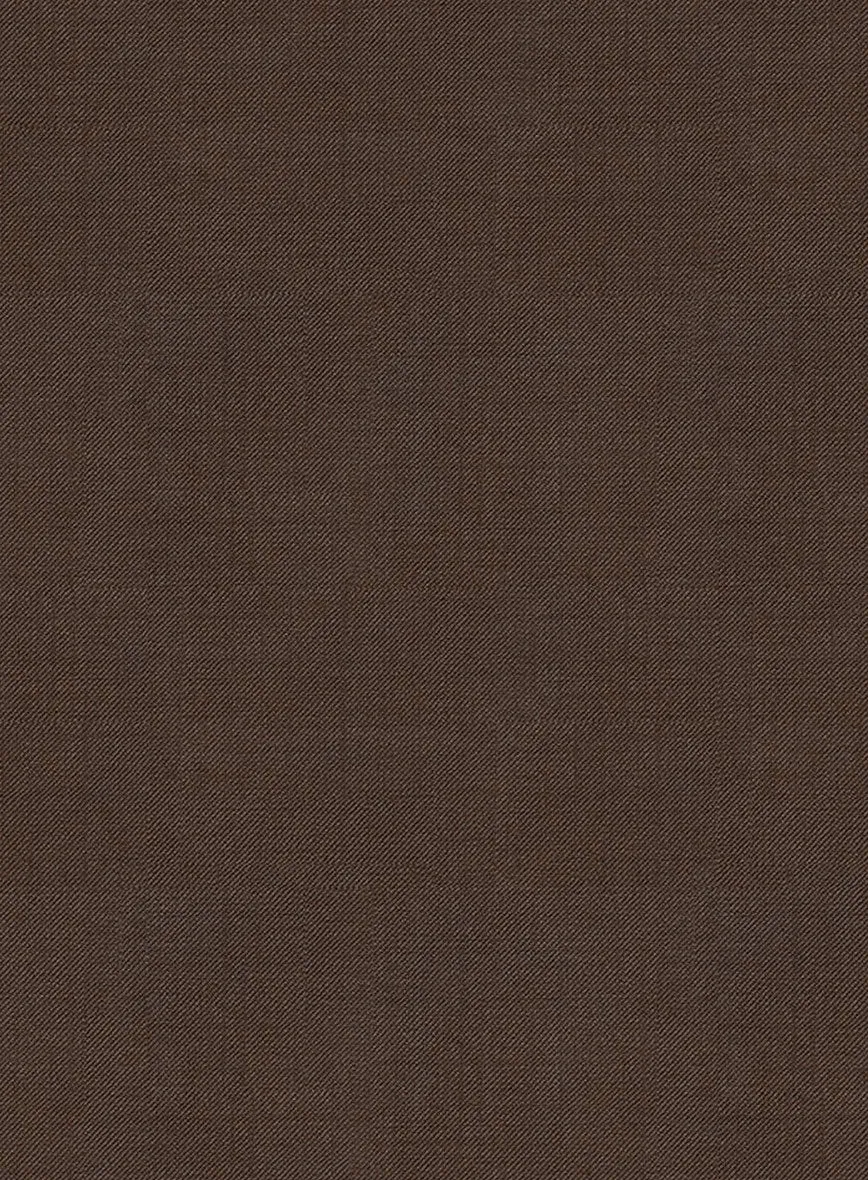 Worsted Brown Wool Black Bar Jacket