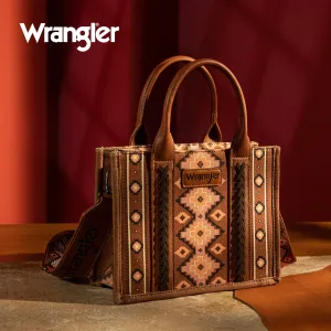 Wrangler Southwestern Print Small Canvas Tote/Crossbody Bag (WG2203-8120SDBR)