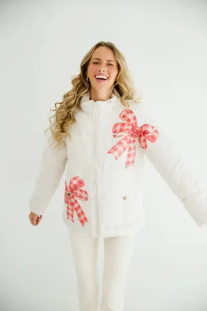 WRAP SEASON CREAM PUFFER JACKET