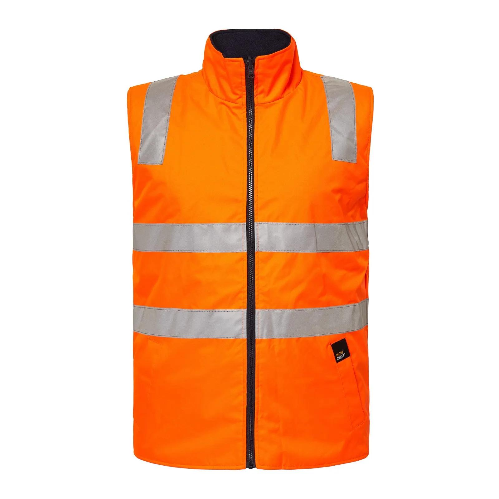 WW9023 HI VIS REVERSIBLE FLEECE REFLECTIVE VEST