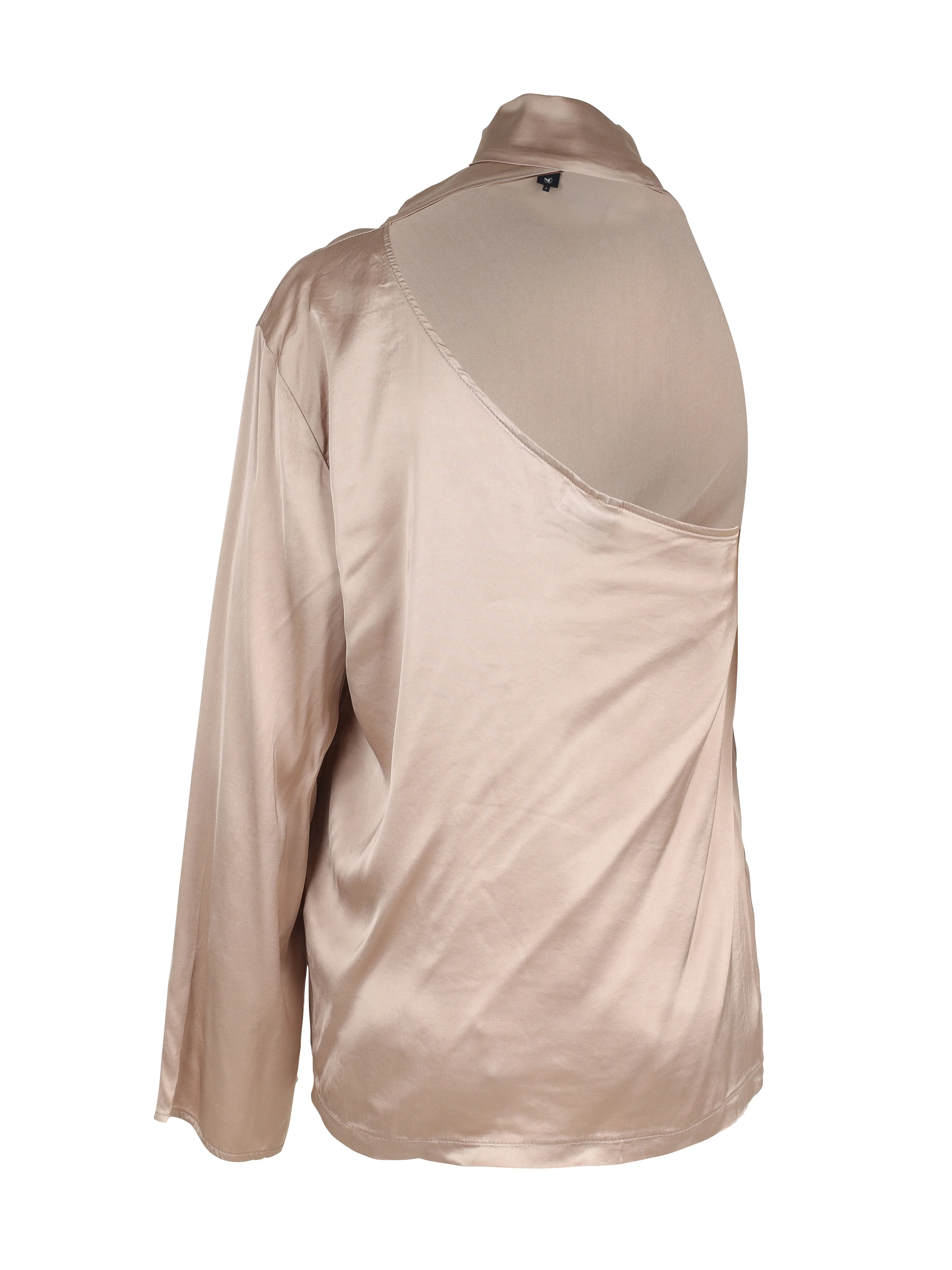 XIA blouse with tie band - Elm wood