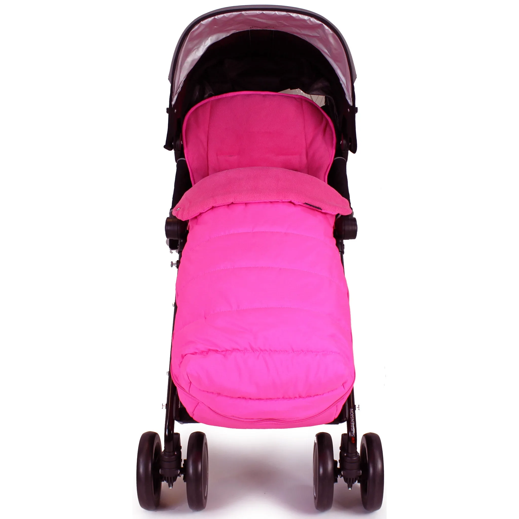 XXL Large Luxury Foot-muff And Liner For Maclaren Techno XT - Raspberry (Pink)