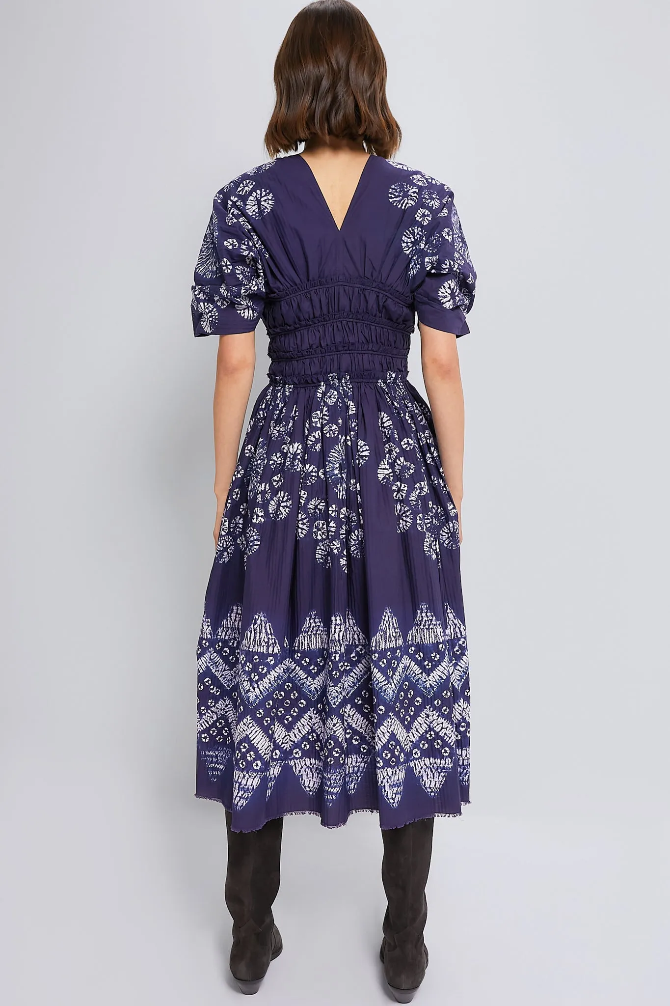 Yana Tie Dye Shortsleeve V-Neck Dress