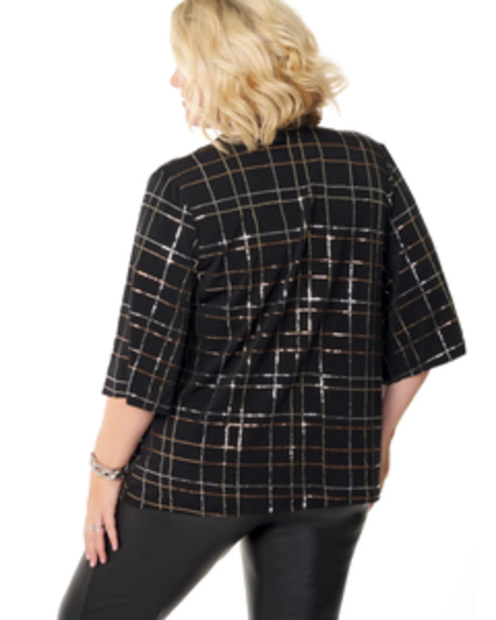 Yelena Sequined Kimono-Style Cardigan | Black