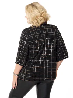 Yelena Sequined Kimono-Style Cardigan | Black