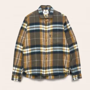Ymc Curtis Wool Check Shirt - Olive