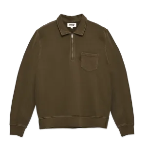 YMC Sugden Zip Sweat - Dark Olive