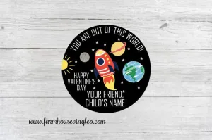 You Are out of This World Valentine's Day Child Sticker