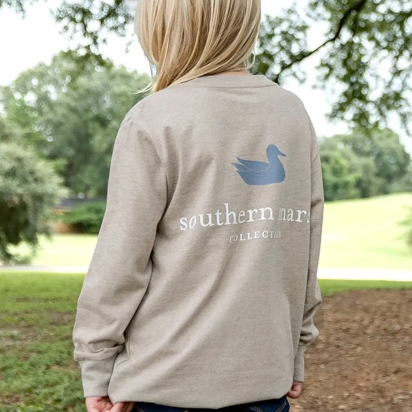 Youth Authentic Tee - Heathered - Long Sleeve