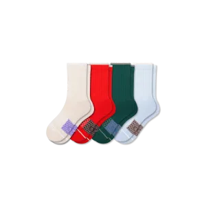 Youth Merino Wool Blend Calf Sock 4-Pack