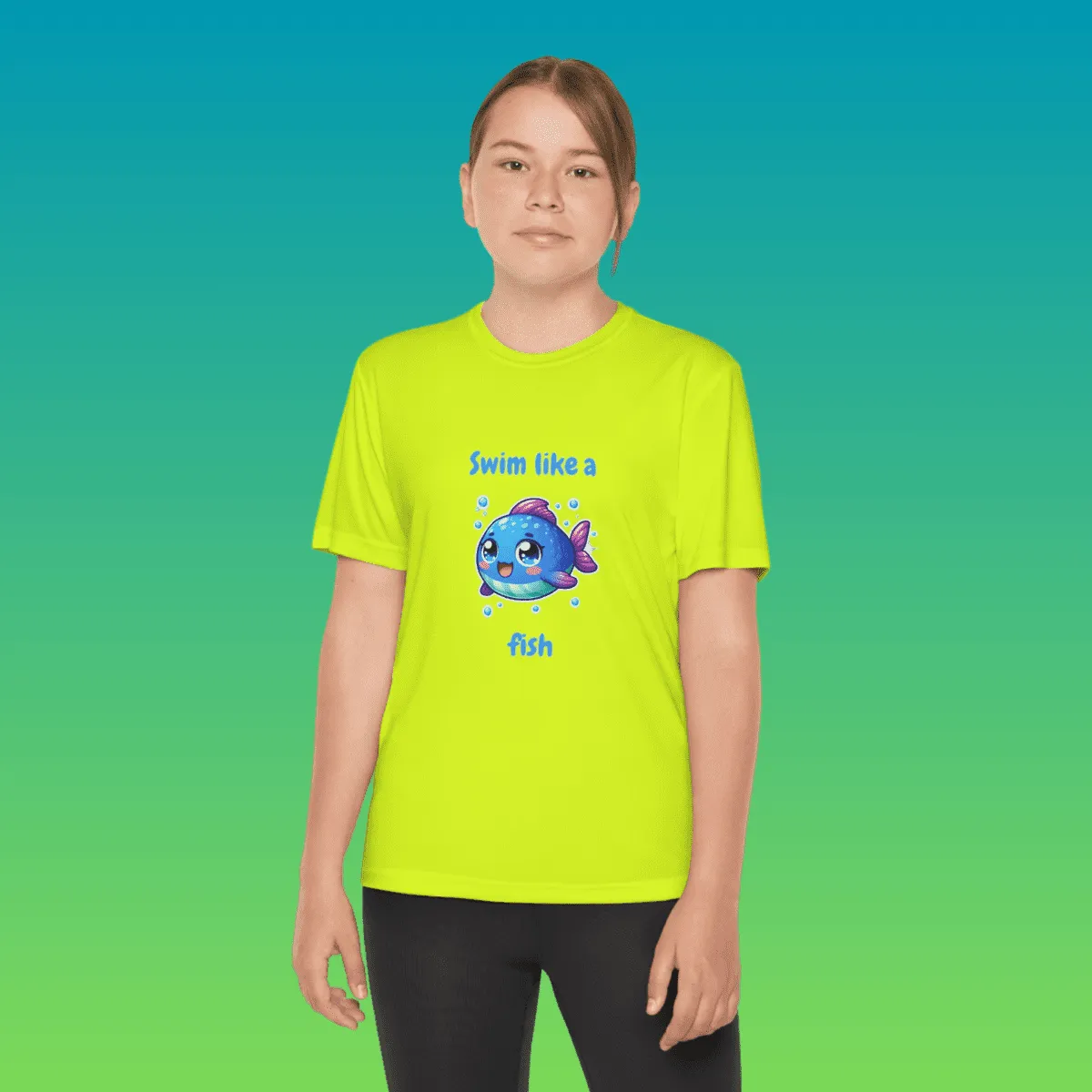 Youth Swim Like A Fish Moisture-Wicking Tee