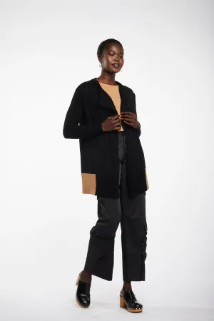 Zaket & Plover Intarsia Back Cardi - Black