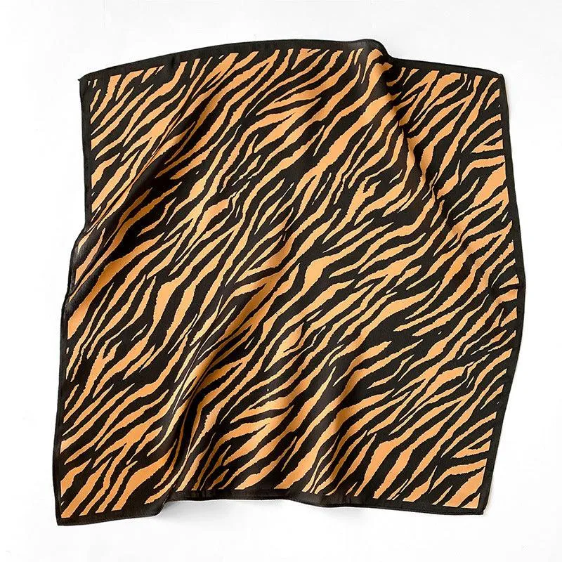 Zebra stripes 100% mulberry Silk Scarf/Silk head scarf/Silk hair scarf/Silk neck scarf/Mother's Day Gifts/Bag Accessory/Gift for her