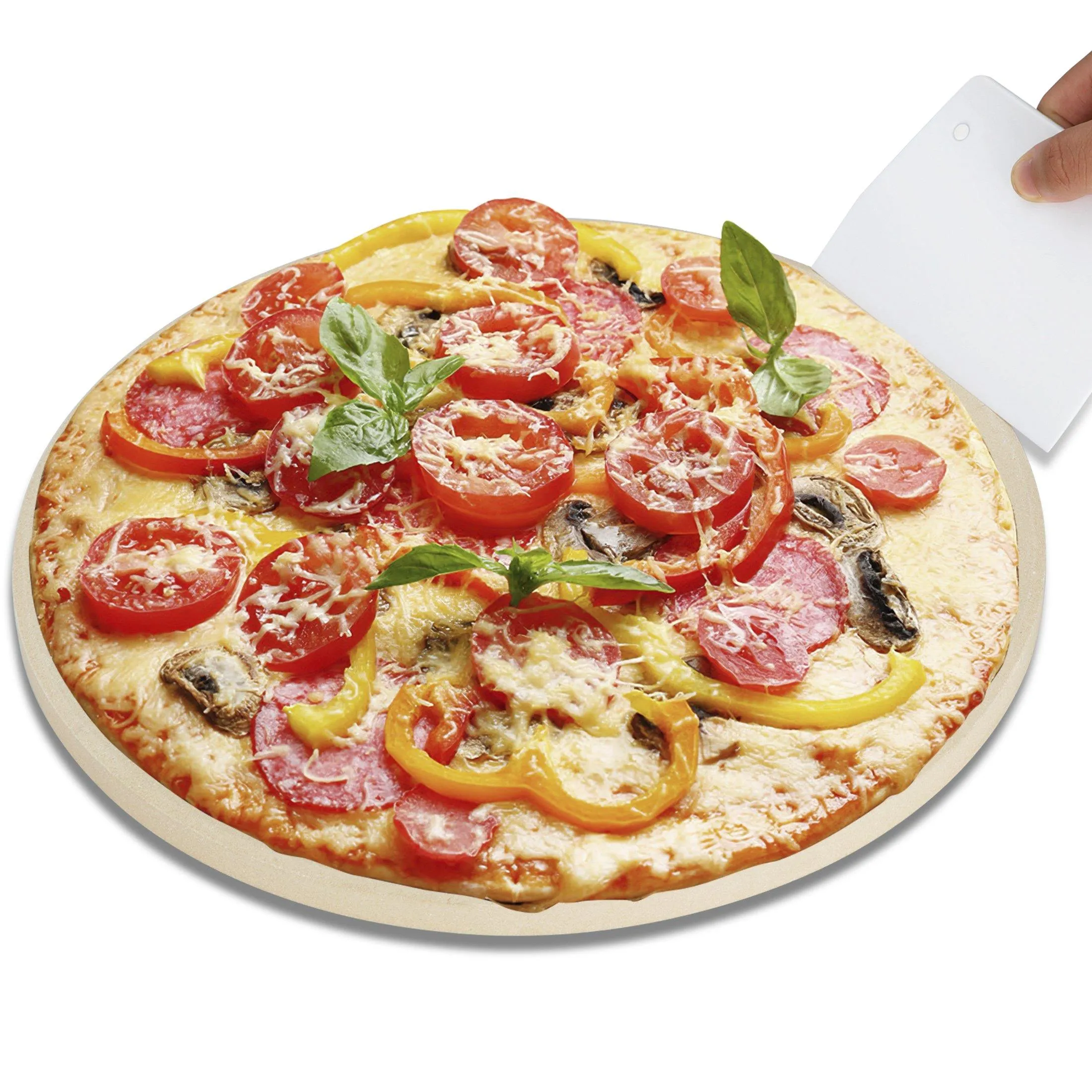 ZENY™ Pizza Stone, 14 Inch Cooking Stone for Oven, Ideal for Baking Crisp Crust Pizza Bread Cookies