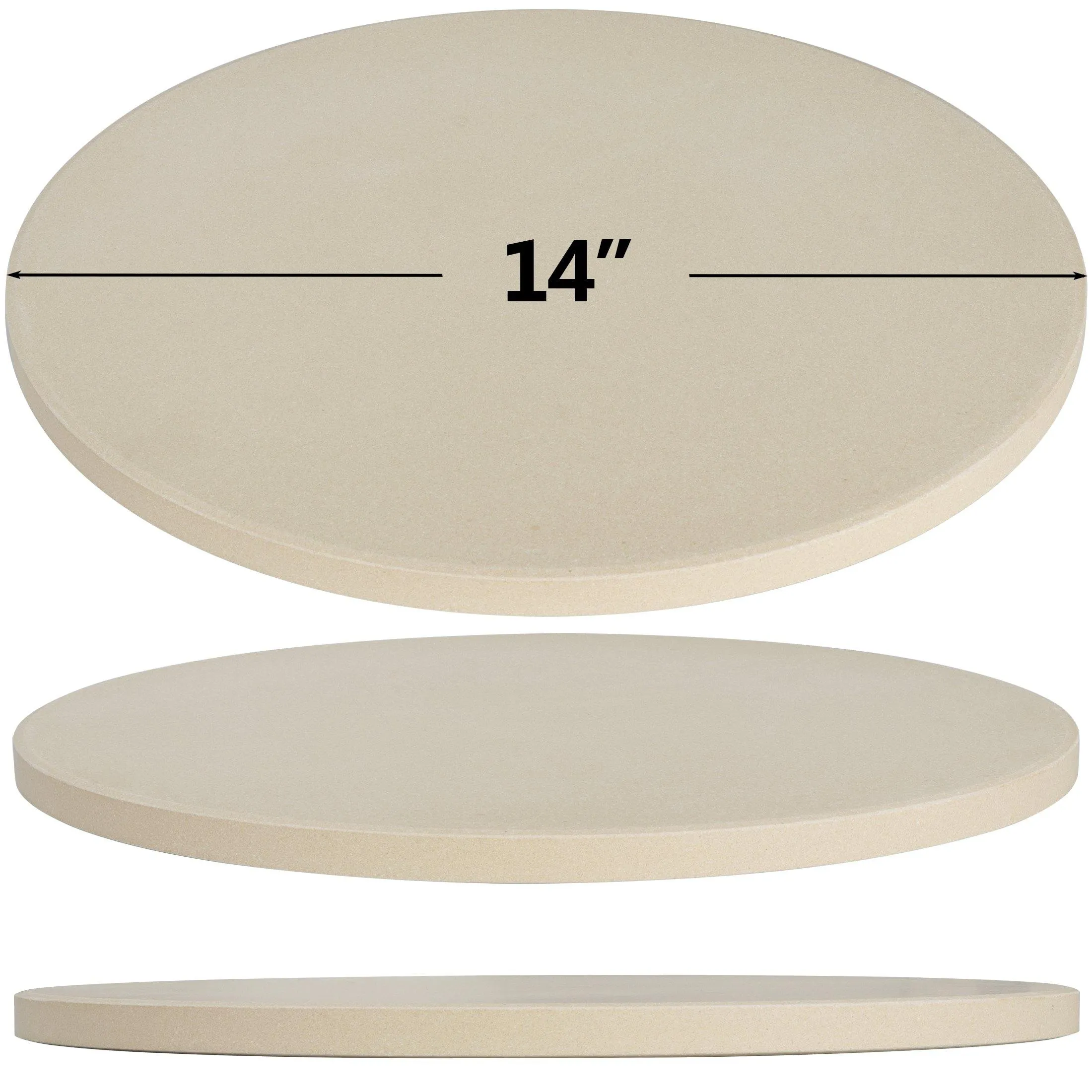 ZENY™ Pizza Stone, 14 Inch Cooking Stone for Oven, Ideal for Baking Crisp Crust Pizza Bread Cookies
