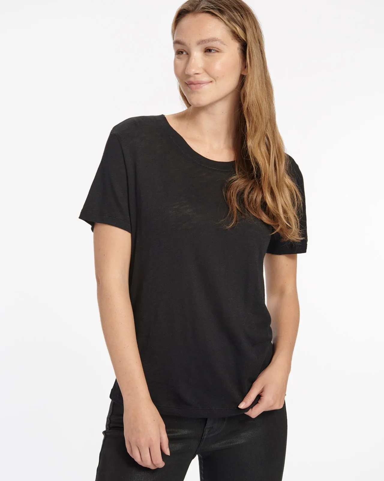 Zoe Slub Crew Neck Tee