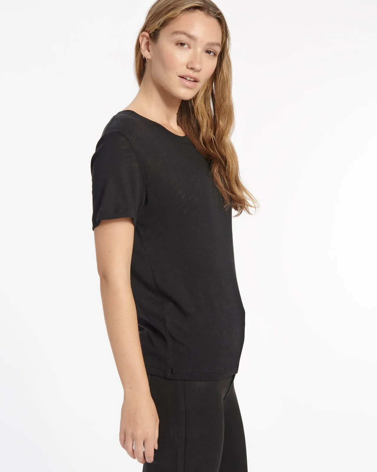 Zoe Slub Crew Neck Tee
