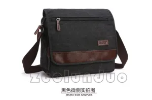 Zuolunduo Vintage style Canvas Messenger & Shoulder Bag 8099